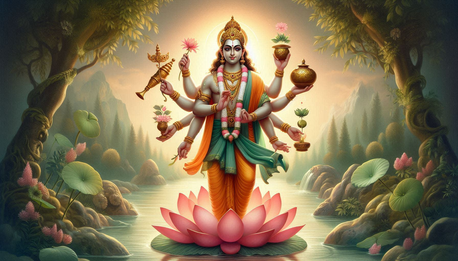 Dhanvantari dev AI Picture